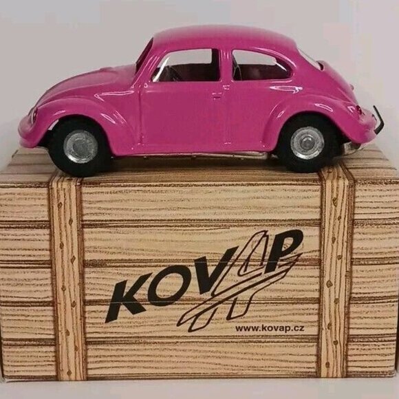 Kovap Volkswagon Beetle Wind-Up Diecast (Tested) VW Pink Vintage No.50/250 Czech - Picture 10 of 11